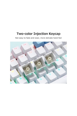 Dancemonkey İblancod K87 87 Tuşlu Mekanik Klavye - Metal Panel, Tek Renk Tuşlar, 20 Işık Efekti Mavi Switch