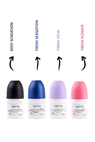 Agarta Fresh Lycia Ter kokusu Önleyici 24 Saat Etkili Beyazlatıcı Kadın Roll-On Deodorant 50 ML﻿﻿
