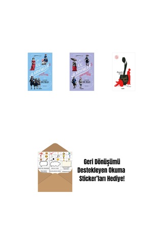 Üç Silahşörler 4 - Louise De La Valliere Ciltli + Üç Silahşörler 5 - Demir Maskeli Adam + Siyah Lale + Okuma Sticker'ları