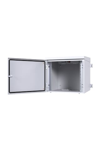 Ager 12u 600x600 Ag-ob12u6060b2-d-a-m1-12u6060 Montajlı Basıc Outdoor Duvar Tıpı Kabınet On Metal Kapak Ikı Adet Kelebek Kılıtlı D-b2 7035 Dıs Ortam