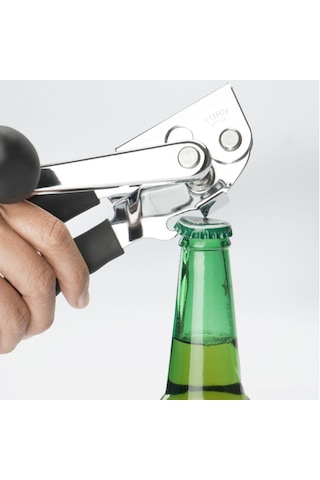 Mufunye Çelik Geri Dönüştürülebilir Çok İşlevli Kavanoz Açıcı, Manüel Kavanoz Ve Şişe Açma Aracı, Ev Ve Ticari Kullanım, Ergonomik Tasarım Siyah