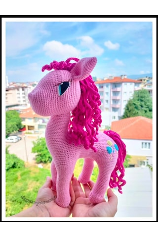 Amigurumi My Little Pony Pinkie Pie Pembe Unicorn Oyuncak At