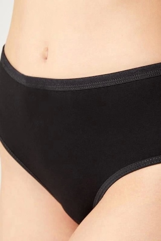 Cottonhill Basic Siyah Renk %95 Pamuklu Geniş Kenarlı Külot Siyah