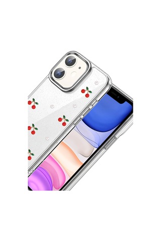 Newface - 796 - Apple iPhone Uyumlu 12 Fiyonk Desenli Kapak - - Spt-gld - Desen 9 Diğer
