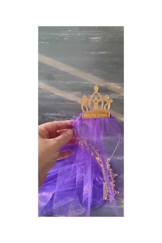 Pleksi Kına Tacı Mor 10 Adet