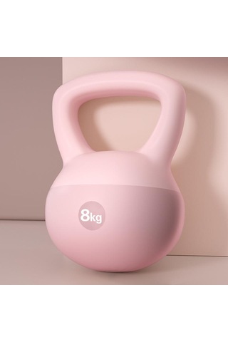Valkyrie 8kg Soft Kettlebell Yumuşak Tabanlı Metal Kumlu Ses Yapmaz Darbeye Dayanıklı Çift El Ağırlık
