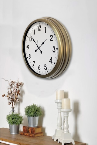 Eskitme Standart 40 Cm Metal Klasik Duvar Saati Eskitme