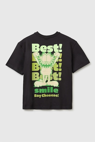 United Colors Of Benetton Erkek Çocukgarfield Baskı Detaylı Yuvarlak Yaka T-shirt Antrasit 6-14 Yaş-2821
