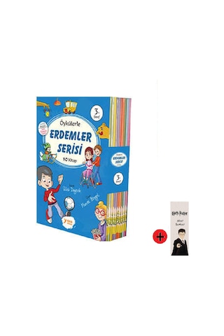 3. Sınıf Hikaye Kitabı Seti Yuva Yayınları Erdemler Serisi + Kişiye Özel İsimli Harry Potter Kitap Ayracı