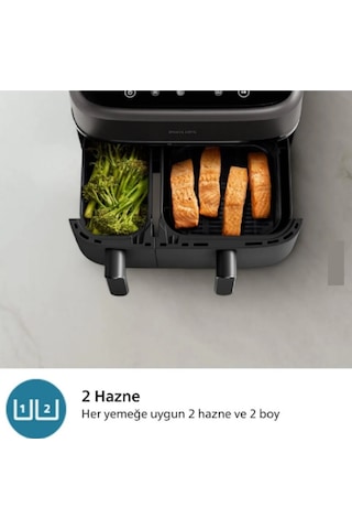 Philips NA350-00 3000 Serisi Çift Hazneli 9 LT Airfryer