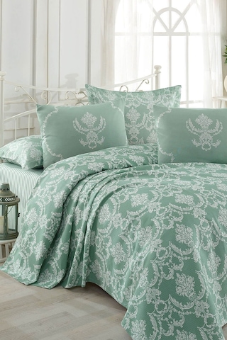 Enlora Home Baskılı Pike Takımı Çift Kişilik Pure Suyeşili Su Yeşili Enlora Home Baskılı Pike Takımı Çift Kişilik Pure Suyeşili Su Yeşili
