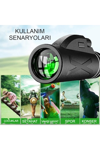 Mds Ultra Hd Monoküler 80x100 Zoomlu Dürbün Tripodlu Telefon Tutacağı