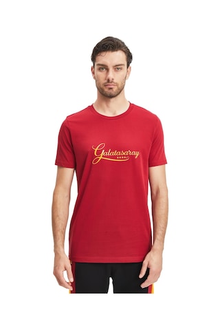 Galatasaray Lisanslı Kırmızı Erkek T-shirt Kırmızı.