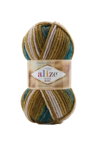 Superlana Maxi Batik 5 Li Paket Yeni Renk - 4684-kazak Hırka Ve Atkı İçin Kalın Örgü İpliği