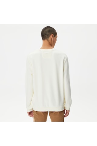 Nautica Erkek Beyaz Standart Fit Sweatshirt Baskılı K37212t Beyaz