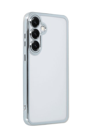 Galaxy S25 Kılıf Razer Lensli Silikon - Gümüş