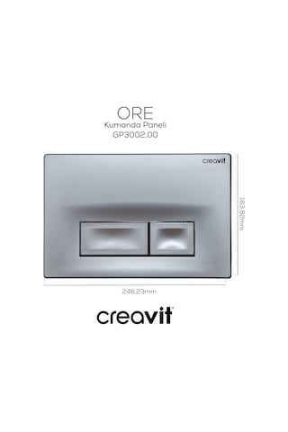 Creavit Ore Mat Gri Boyalı Kumanda Paneli  GP3002.00 Gri