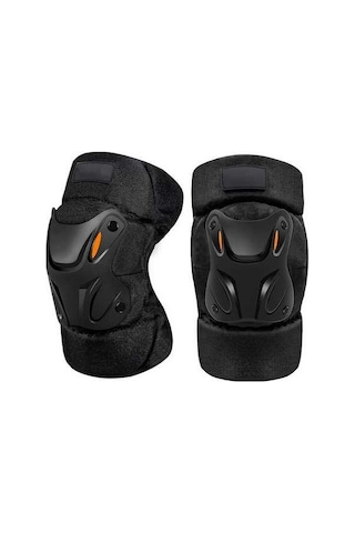 Pazly Gece Görünürlü Ayarlanabilir Motosiklet Dizlik Ve Dirseklik Seti - 2 Parça Siyah, Hava Alabilir, Uzun Kullanım Siyah