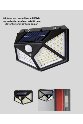 100 Led Solar Hareket Algılamalı Bahçe Lambası Xuuczzzyx100lamba-2