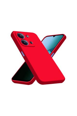 Xiaomi Redmi 15c 4g Nano İçi Kadife Silikon - Kırmızı Çokrenkli
