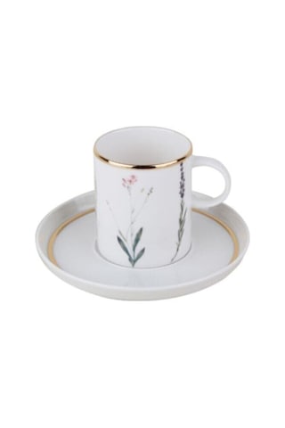Porland Botanical 6 Kişilik 80cc Kahve Takımı 12 Parça
