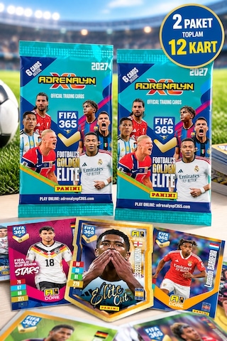 Panini Fıfa 365 Adrenalyn 2027 Futbolcu Kartı 2'li Paket Toplam 12 Kart