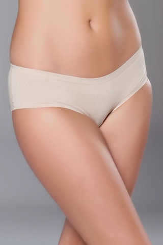 Wo&gi 5001 Kadın Pamuk & Cotton Lazer Kesim Dikişsiz Slip - Ten Ten Rengi