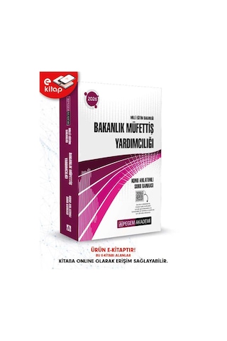 2026 Meb Bakanlık Müfettiş Yardımcılığı Konu Anlatımlı Soru Bankası E-kitap