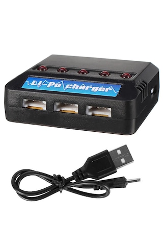 3.7 Volt 1s Usb 5in1 Lityum Polimer Li-po Pil Batarya Şarj Aleti