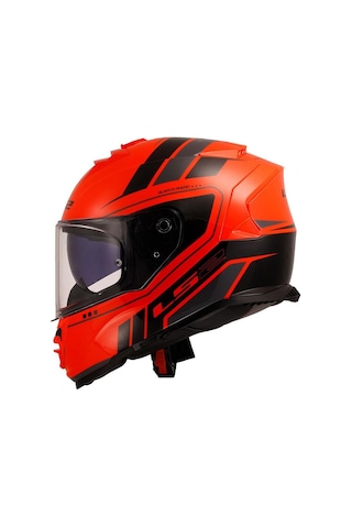 Ls2 Storm 2 Fist Kapalı Motosiklet Kaskı -63361- Siyah - Turuncu