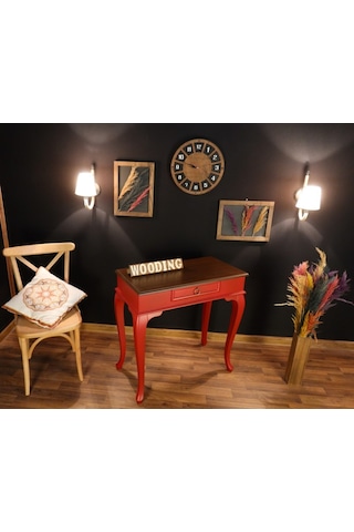 Wooding 80 Cm Çekmeceli Masif Kırmızı Ceviz Dresuar (548586383) Kırmızı