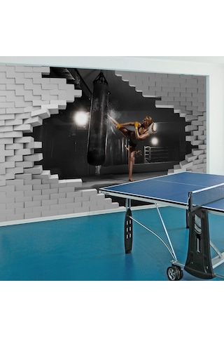 Spor Salonu Boks 3D Duvar Kağıdı