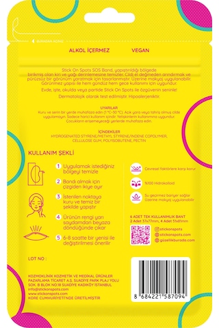 S.o.s Maxi 6 Lı Vücut&yüz Sivilce/akne Bandı - Pimple Patch - Hidrokolloid Bant