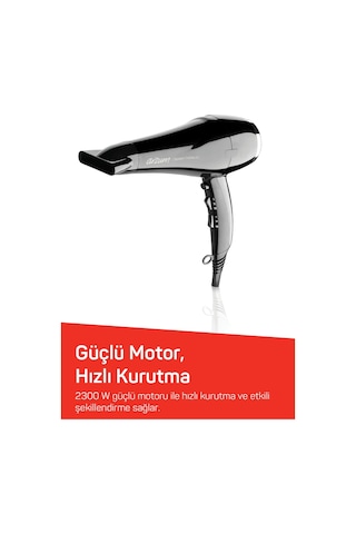 Arzum AR5007 Shiny İyonlu Saç Kurutma Makinesi, Difüzörlü Başlıklı, 2200W, Siyah