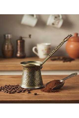 Ludıa 200ml Inox Uyumlu Döküm Cezve 7,5cmx8cm Antik