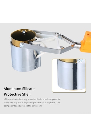 Geeroyoo Taşınabilir Ayarlanabilir Sıcaklık Lehim Potası, 250w Güçlü Küçük Lehim Eritme Makinesi, Eu Fişli