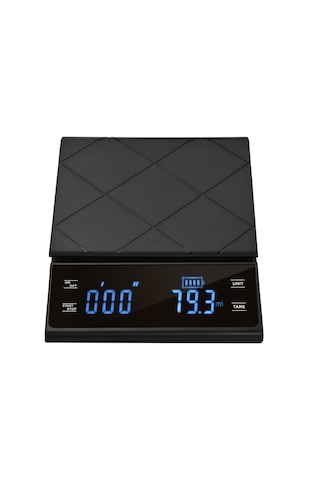 Lemestar Yüksek Hassasiyetli Dijital Led Dokunmatik Mutfak Terazisi - 3kg/0.1g, Pişirme Ve Kahve Demleme İçin Pratik Tare Ve Birim Değiştirme Özellikli Siyah
