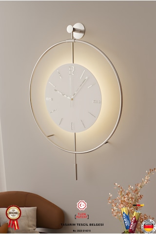 MetaQuartz Aksesuar (Büyük Boy-50*75 cm) E X C L U S I V E Mat Gümüş Kristal Seri -Pilli Led Mat Gri