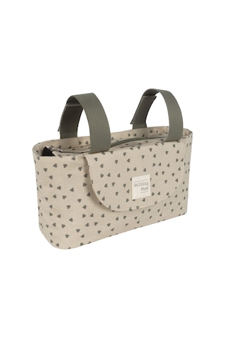 Walking Mum Poppy Bebek Arabası Kalpli Organizer Çanta Moss Yeşil