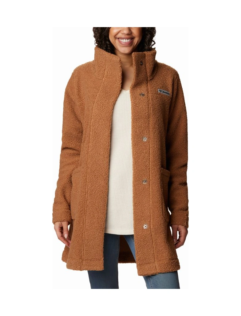 Columbia Panorama Long Jacket Kahverengi Kadın Outdoor Polar Ceket Al1333 Kahverengi Koyu