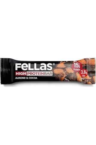 Fellas Yüksek Protein Bar - Bademli Ve Kakaolu 45g 3 Adet