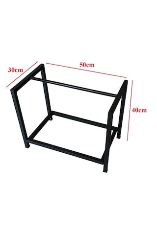 Short Lignum Dekoratif Metal Odunluk Şömine Odun Sehpası 40cm