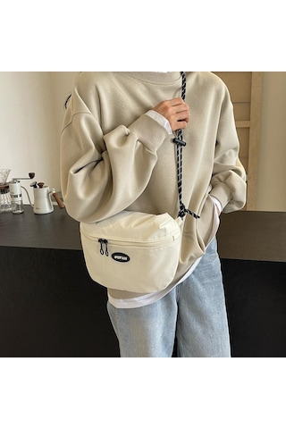 Sarı 2024 Yeni Naylon Postacı Çantası Moda Hamur Tatlısı Çanta Kadınlar İçin Naylon Crossbody Çanta Yarım Ay Koltuk Altı Çantası Büyük Omuz Çantaları Sarı