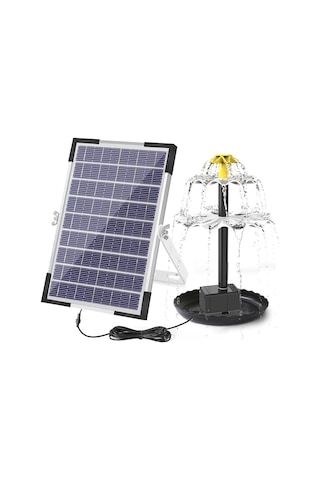 9 Düzeneği Olan 6w Güneş Enerjili Fıskiye Pompası, Bahçe Havuzu, Havuz, Balık Tankı, Akvaryum Ve Dış Mekan İçin Kuş Banyosu