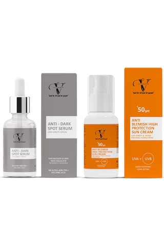 Vitanova Dark Spot Serum 30 ML + Leke Karşıtı Güneş Kremi SPF50+ 50 ML