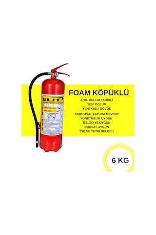 Daire Ve Apartmanlara Uygun 6 Kg Yangın Söndürücü + 4 Yıl Tarih + Askı Paratı