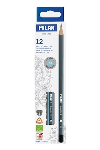 Milan 71230012 Graphıte 2h Üçgen Kurşun Kalem - 12 Adet
