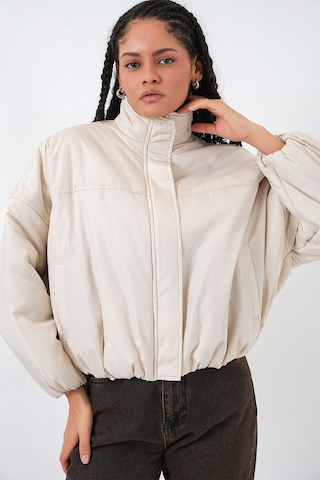 Bigdart Kadın Oversize Bomber Şişme Mont 5124 - Ekru