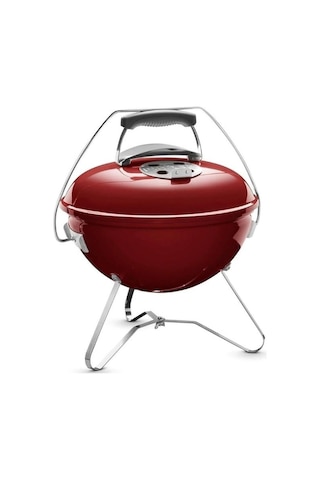 Weber Smokey Joe Premium 37 Cm Crimson Kırmızı Tuck-n-carry Kapak Kilidi Portatif Kettle-124 Siyah
