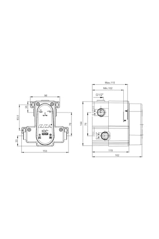 Eca Termostatik Ankastre Banyo Bataryası Sıva Altı Grubu 2 Yollu 102166204 Altın